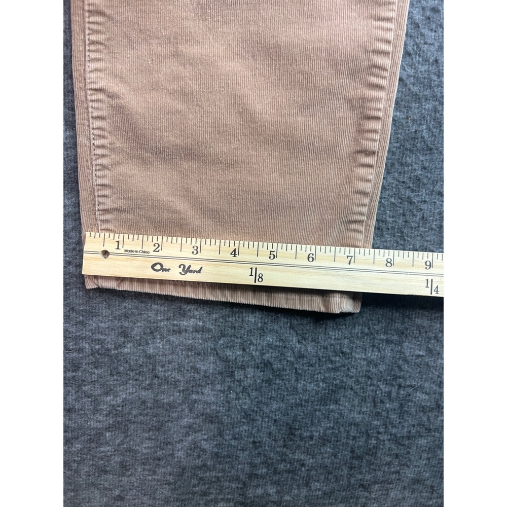 Talbots Womens 16 Tan Beige Corduroy High Waist Straight Leg Pants Classic - Picture 10 of 11